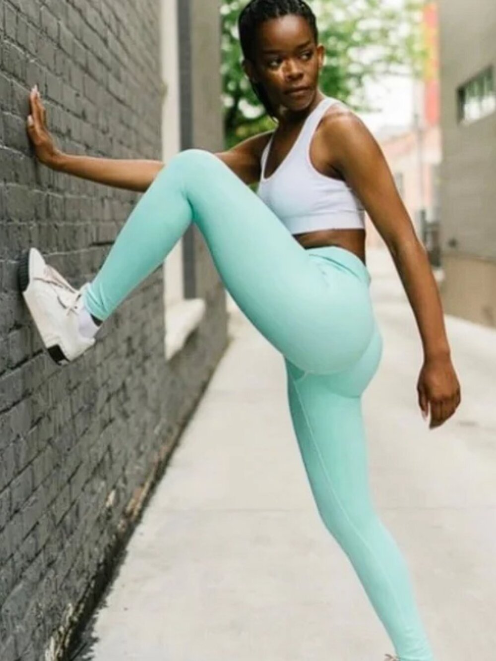 Zyia Active Turquoise Metallic Light n Tight‎ High Rise 7/8 Leggings (12) NWOT